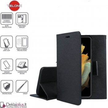 Telone fancy su skyreliais - juodas( Samsung S21 Ultra)